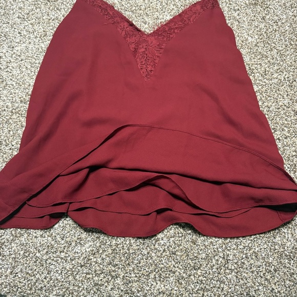 Melrose and Market Burgundy Lace Top - Picture 3 of 10